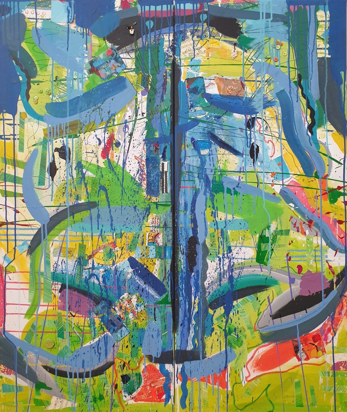diptih Krka Sanjava, 120 x 120 cm, 2023